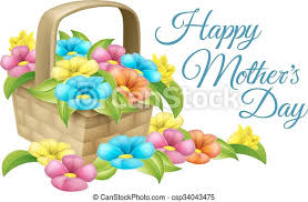 Here you can explore hq happy mothers day transparent illustrations, icons and clipart with filter setting like size, type, color etc. Happy Mothers Day Flower Basket A Beautiful Floral Gift Basket Full Of Flowers With Text Reading Happy Mothers Day Canstock