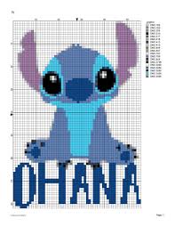 This pattern would be perfect for a child's room or for a disney wedding couple. Disneys Lilo Und Stitch Ohana Susses Stitch Kawaii Chibi Kreuzstichmuster Chi In 2021 Disney Cross Stitch Cross Stitch Patterns Disney Cross Stitch Patterns