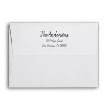 Addressing an envelope isn't difficult if you understand some of the basics. Simple Modern Handwritten Brush Return Address Envelope Zazzle Com Addressing Envelopes Custom Printed Envelopes Custom Envelopes
