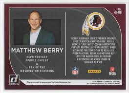 2018 Panini Donruss Matthew Berry Fg Mb On Kronozio