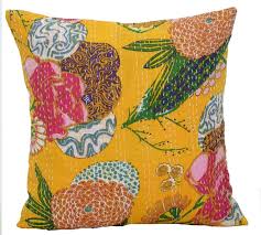 16 Kantha Pillows For Couch Indian Bedroom Cushion Etsy Kantha Pillow Covers Kantha Cushions Floral Cushion Covers