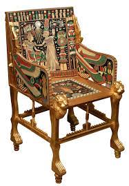 Circa 1920 S English Egyptian Revival Giltwood And Painted Bone Inlaid Armchair Egyptian Furniture Egyptian Home Decor Egyptian
