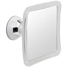 Wall Mounted Shower Mirror Fogless Lock Suction Cup Bathroom Shaving Adjustable Mirrorvana