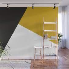 Faux means false in french, but it also means imitation. With Our Wall Murals You Can Cover An Entire Wall With A Rad Design Just Line Up The Panels And Bedroom Wall Paint Accent Wall Bedroom Geometric Wall Paint