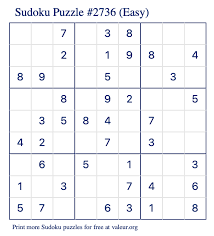 The hard part lies in solving the puzzle! Free Printable Easy Sudoku With The Answer 2736