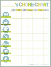 Bright Fun Chore Chart For Kids Printable Children Chore