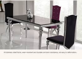 From the more common rectangular tables to elevated tables when looking for a dining table set, you need to consider the quality, design, and capacity of the dining table and chair. Modern Design Cheap Glass Dining Table 6 Chairs Set Th319 Buy Glass Dining Table 6 Chairs Set Modern Glass Dining Table 6 Chairs Set Cheap Glass Dining Table 6 Chairs Set Product On Alibaba Com