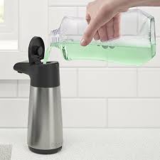Soap dispenser pumps water from a glass, but when reinserted into soap container under sink, it won't my kitchen sink soap dispenser tube came off the pump while i was pumping soap. And Hand Soap Dispenser With 20 Second Lighted Timer Dish Kohler Touchless Foaming Adjustable Volume Control Stainless Steel Holders Dispensers Bathroom Accessories Ekbotefurniture Com