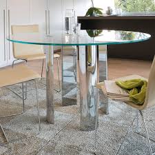Get free shipping on qualified glass dining room sets or buy online pick up in store today in the furniture department. Antonello Italia Scott Round Glass Dining Table Contemporary Dining Room Furniture Ultra Modern