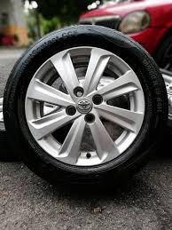 Ramai tak tahu pasal ni, menyebabkan bila tukar tayar ni tanyalah pomen tu harga tayar. Original Toyota Vios Sports Rim 15 Inch Tyre 70 Dibawah Harga Pasaran Semasa Auto Accessories On Carousell