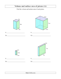 A prism is a solid object with: The Volume And Surface Area Of Rectangular Prisms With Whole Numbers Worksheets Free Math Free Math Worksheets Surface Area And Volume Worksheet Decimal Games Ks2 Printable Multiplication Worksheets Grade 3 Constructing Triangles