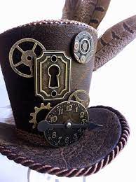 Steampunk Brown Tiny Top Hat Steampunk Top Hat Steampunk Hat Steampunk Accessories