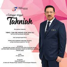 Malaysia akauntan negara malaysia jabatan penilaian dan ketua pengarah penilaian dan perkhidmatan harta lembaga pembangunan langkawi ketua pegawai eksekutif bank simpanan nasional ketua eksekutif perbadanan insurans deposit malaysia ketua pegawai eksekutif bursa malaysia berhad ketua pegawai eksekutif lembaga hasil dalam negeri malaysia ketua pegawai eksekutif bank negara malaysia gabenor Uzivatel Jabatan Penerangan Malaysia Na Twitteru Setinggi Tinggi Tahniah Kepada Ybhg Tan Sri Mohd Zuki Bin Ali Zukiali Ketua Setiausaha Negara Atas Penganugerahan Darjah Kebesaran Panglima Mangku Negara P M N Yang Membawa Gelaran