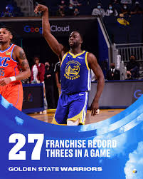 Blue & gold holiday by ron lennon + wellsy. Golden State Warriors On Twitter The Warriors Made 27 Total Triples The Year The Three Point Line Was Introduced 1979 80 Tonight The Squad Matched That Number In Just A Single Game Https T Co Iyooq8q6ek