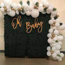 Jessica Ruiz On Instagram Make Your Event Stand Out With Our Beautiful Grass Wall We Got To Us Baby Shower Backdrop Green Baby Shower Baby Shower Balloons