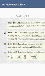 Soal olimpiade matematika sma dan pembahasannya. Olimpiade Matematika Sma Soal Pembahasan Latihan For Android Apk Download