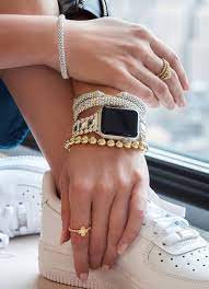 20 stars luxury stainless steel band compatible with apple watch band 38/40mm 42/44mm series 6 se 5 4 3 2 1 rose gold, black, silver, gold, elegant, formal, fashion, fancy. 10 Best Designer Apple Watch Bands Luxury Apple Watch Straps
