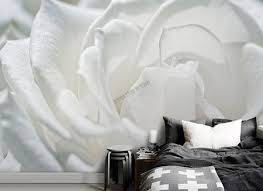 Du blanc et du rose très pâle. Macrophoto Fleur Tapisserie Sejour Le Unique Rose Blanche Atelier Wybo