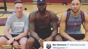 Ever since he geared up to enter the 2016 nba draft after a lone season at lsu, philadelphia 76ers guard ben simmons has drawn comparisons to los angeles lakers superstar lebron james. Ben Simmons Sends Cryptic Tweet Recruiting Lebron James To Philly Cavaliers Nation