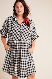 Black And White Gingham Shirt Dress Plus Size Plaid Shirt Dresses For Women In 2020 Gingham Shirt Dress Shirt Dress Plus Size Shirt Dress