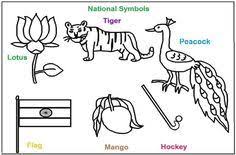 National Symbols Of India Coloring Printable Pages National Symbols India For Kids Independence Day Activities