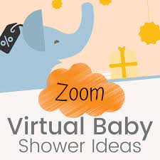 How To Throw A Zoom Baby Shower Webbabyshower Virtual Baby Shower Ideas Virtual Baby Shower Baby Shower