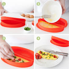It is a versatile kitchen gadget that can make a variety of delicious dishes such as omelettes, pancakes, scrambled eggs, waffles, and grill sandwiches. Lekue Silicone Microwave Omelette Maker
