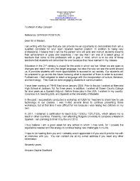 Check spelling or type a new query. Sample Cover Letter For Spanish Teaching Position July 2021