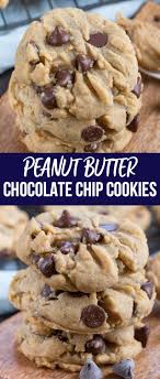 Peanut Butter Chocolate Chip Cookies Crazy For Crust Recipe Cookies Recipes Chocolate Chip Butter Chocolate Chip Cookies Peanut Butter Chocolate Chip