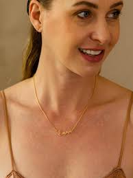 Personalized Name Necklace, Custom 18K Gold Plated Name Necklace,  Minimalist Name Necklace, Christmas Gift, Mother's Day Gift, Gift for Her