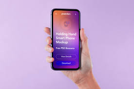 Free for commercial use high quality images Hand Holding Smartphone Mockup Psd For Free Psfiles