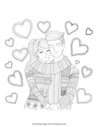 Yes, i admit to still coloring in coloring books! Couple In Love Coloring Page Free Printable Pdf From Primarygames