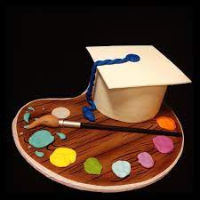 Graduation For One Of Our Friends And Former Artists We Wish You A Life Time Of Color To Paint Your World Wild We Love You Natural Graduation Cake Artist Graduation Art