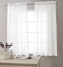 They come in two sizes: White Sheer Curtains For Living Room 63 Inch Length Window Treatment Sets Rod Pocket Voile Curtain Panels For Bedroom Sold In Pairs Buy Online In Aruba At Aruba Desertcart Com Productid 96434009
