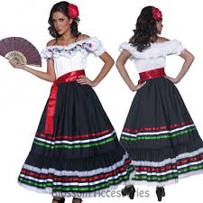 Cl227 Western Senorita Costume Mexican Spanish Dancer Flamenco Spain Fancy Dress Mexican Dresses Senorita Costume Mexican Fancy Dress