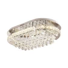 Review on the best led flush mount ceiling lights available. Oval Crystal Flush Mount Lighting Contemporary Led Chrome Flushmount Ceiling Lamp For Living Room Takeluckhome Com