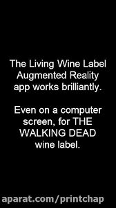 From swirling vortexes to grim. Living Wine Labels Ar App The Walking Dead Wine