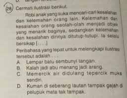 Kalau kaum tu pandai main bola & menyanyi for sure. Gajah Di Pelupuk Mata Tak Tampak Kuman Di Seberang Lautan Tampak Artinya