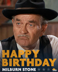 On this day in history, Milburn Stone, the legendary Doc of Dodge, was  born! 🎂🤠 Watch him in Gunsmoke, every night at 7p ET.