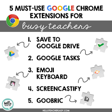 5 Must Use Google Chrome Extensions For Teachers Hello Teacher Lady Teaching Technology Google Classroom Elementary Google Education