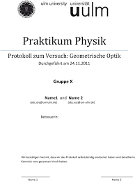 Der protokollkopf enthält das thema, das datum des meetings und des protokolls sowie die teilnehmer und den. Praktikum Physik Protokoll Zum Versuch Geometrische Optik Durchgefuhrt Am Pdf Kostenfreier Download