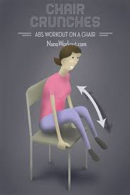 chair crunches abs workout on a chair office exercise abs workout fitness