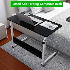 These desks usually provide enough space for all your gaming needs and come with various features that make gaming a little more organized. Laptop Side Table Household Adjustable Movable Liftable And Folding Computer Desk Tablet Wheels Portable Laptop Stand For Bed Sofa Yellow Black Beige Wish