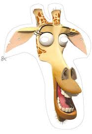 Madagascar 2 Wild Animals Masks Melman The Giraffe Mask Madagascar Party Kids Birthday Party Crafts Animal Masks