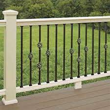 Most building codes require deck railings to be between 36 inches (91 cm) and 42 inches (110 cm) high. Panorama Composite Railing Deck Railing Deck And Fence Store Decks And Porches Deck Railings Railings Outdoor