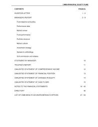 Every quarter, independent experts at morningstar research services update the premier list to ensure it contains only their top mutual fund picks*. Cimb Principal Equity Fund Contents Page S Investor