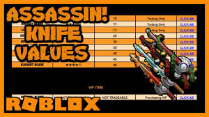Roblox Assassin Value List 2019 Website Videos Of How To
