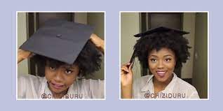 This Student Just Created A Genius Graduation Cap Hack For Afro Hair Afro Hairstyles Afro Graduation Cap
