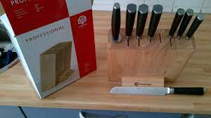 Blade stays sharp for longer and is easy to sharpen. Finally Complete My New Professional Kitchen Knife Set From Schulte Ufer Got It From The Bp F Professional Kitchen Knives Knife Set Kitchen Kitchen Knives