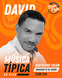 No te quedes sin disfrutar de nuestra noche Típica! 💃🇩🇴 🗓️ Domingo 7 de  enero 🎤 David David Bartolomé colon ⏰ 8:00 P.M. Para reservas llamar al  809-724-7475